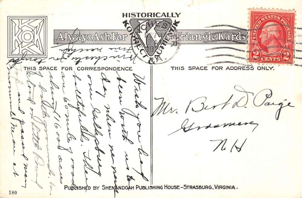 Stephenson Virginia Andrews Monument Vintage Postcard AA80289 - Image 2