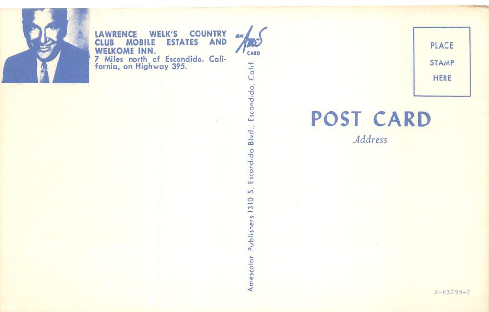 Escondido California Lawrence Welk's Country Club & Welkome Inn, PC U16549 - Image 2