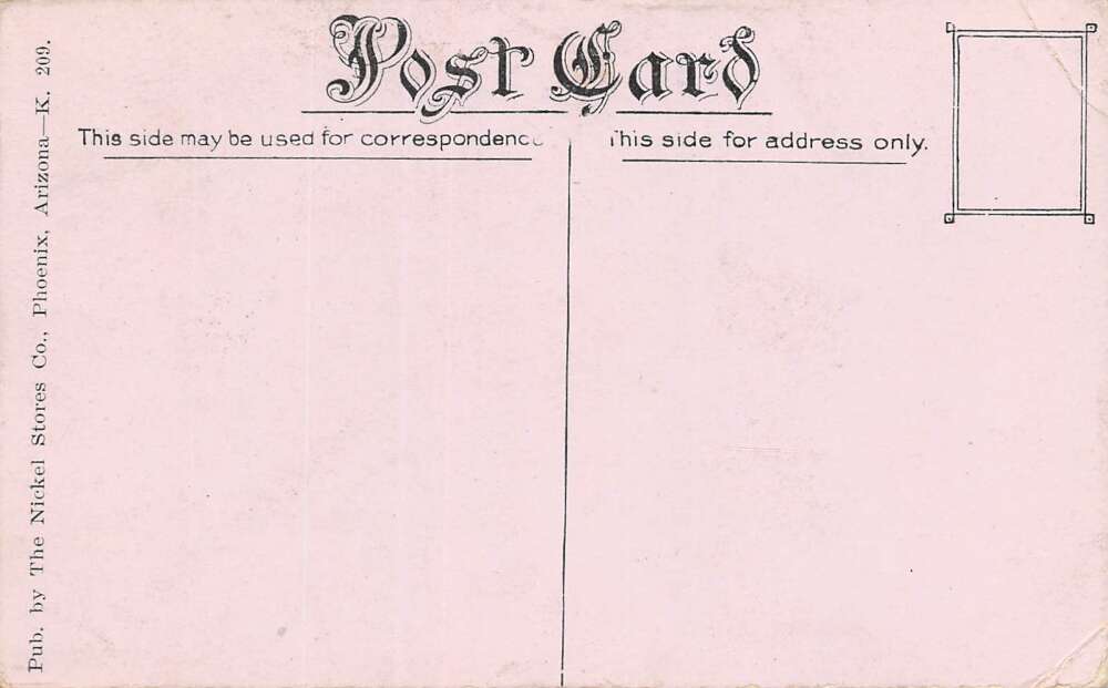 Phoenix Arizona A Country Road, Sepia Tone Lithograph Vintage Postcard U16817 - Image 2