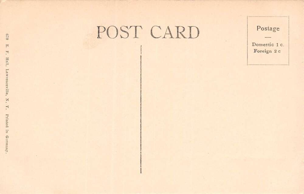 Lawrenceville New York Lawrenceville School, B/W Lithograph Vintage PC U16831 - Image 2