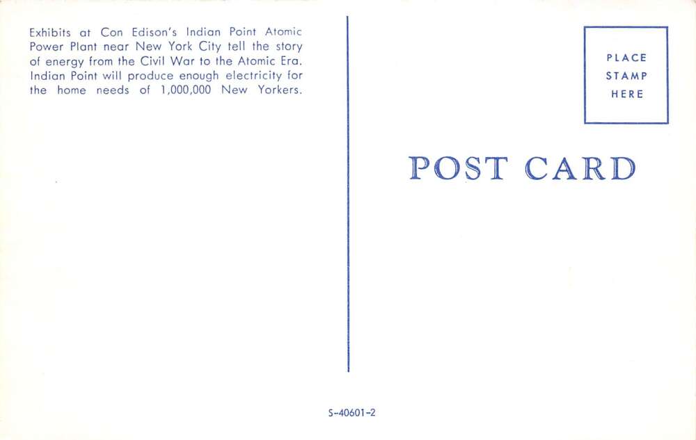 Buchanan New York Indian Point Atomic Power Plant Exhibits Postcard AA107274 - Image 2