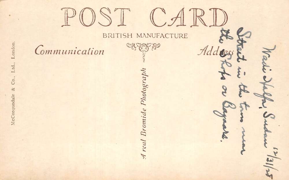 Wadi Half Sudan Street View Real Photo Vintage Postcard AA107345 - Image 2