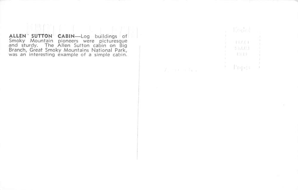 Cosby Tennessee Allen Sutton Cabin Real Photo Vintage Postcard AA107507 - Image 2