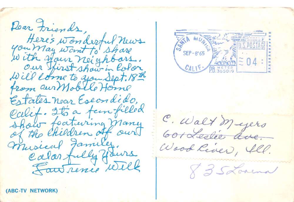 Lawrence Welk and Ladies International Scout Car Vintage Postcard AA107539 - Image 2