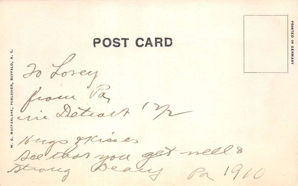 Detroit Michigan Campus Martius View Girl with Camera Vintage Postcard A107717 - Image 2