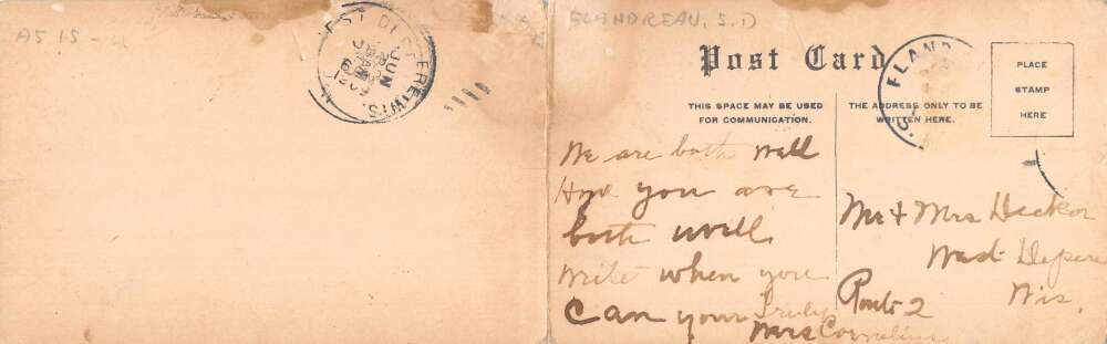 Flandreau South Dakota Riggs Institute Panorama Bi-Fold Vintage Postcard A107777 - Image 2