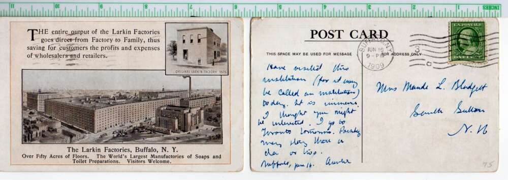 Buffalo New York Larkin Factories Views Bi-Fold As-Is Vintage Postcard A107804 - Image 2