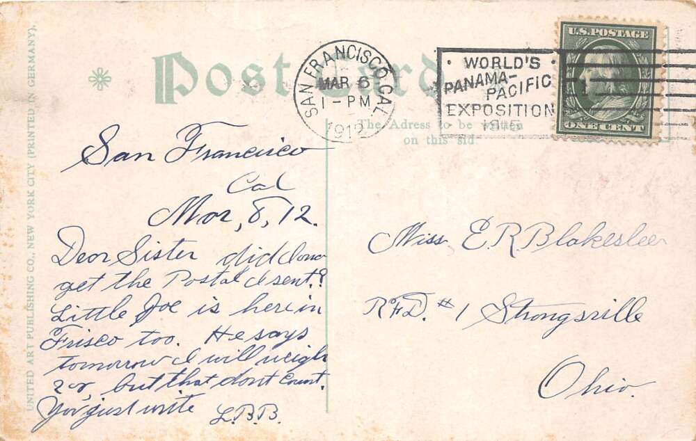 Bakersfield California Girl Changing Date on Calendar Greetings PC AA107967 - Image 2