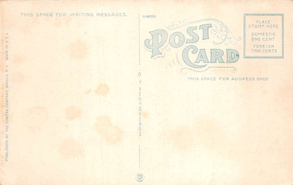 Manila Philippines Girl going to Market Postigo Gate Vintage Postcard AA108144 - Image 2