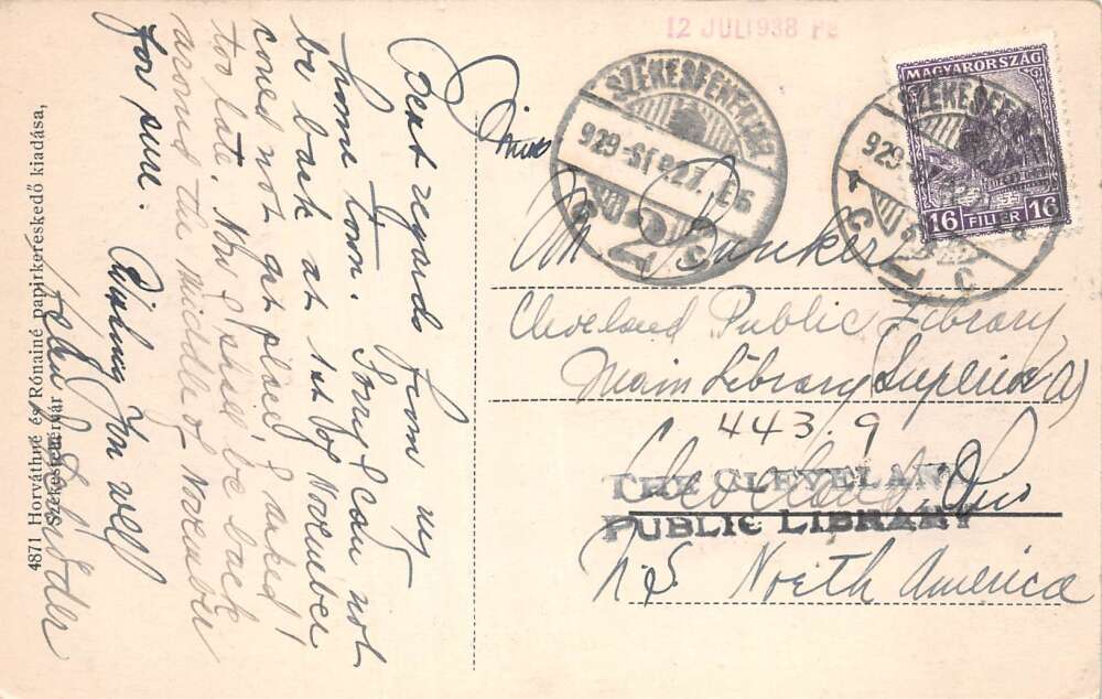 Szekesfehervar Hungary School Exterior View Vintage Postcard AA108207 - Image 2