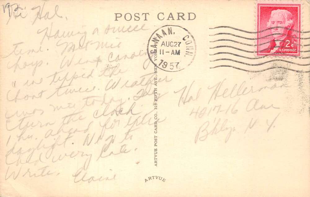 Falls Village Connecticut Camp Freedman Bicycle Riding Vintage Postcard AA108231 - Image 2