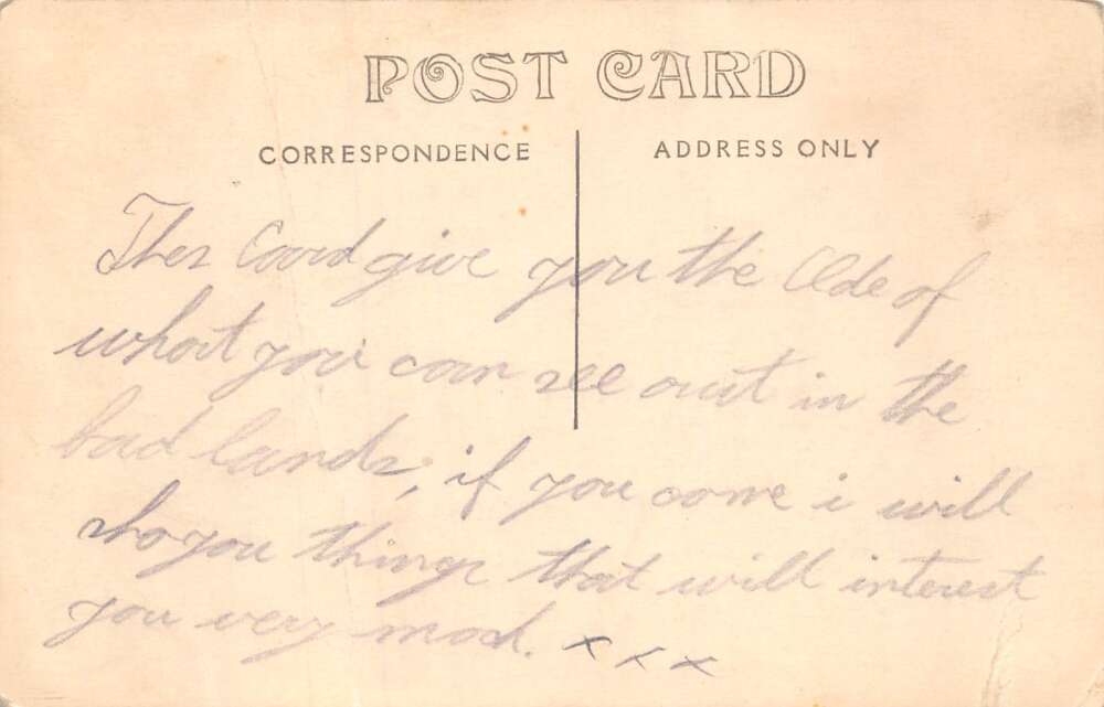 Bad Lands Montana Natural Bridge Real Photo Vintage Postcard AA72415 - Image 2