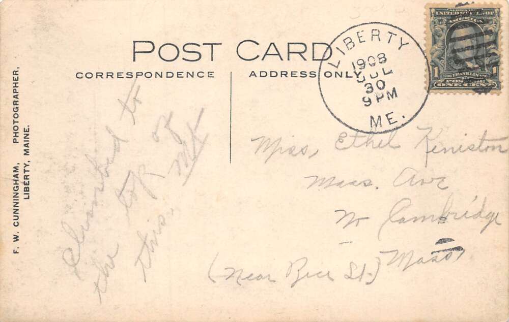 Liberty Maine Haystack Mt Scenic View Real Photo Vintage Postcard AA72447 - Image 2