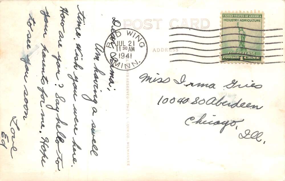 Red Wing Minnesota High School Real Photo Vintage Postcard AA72494 - Image 2