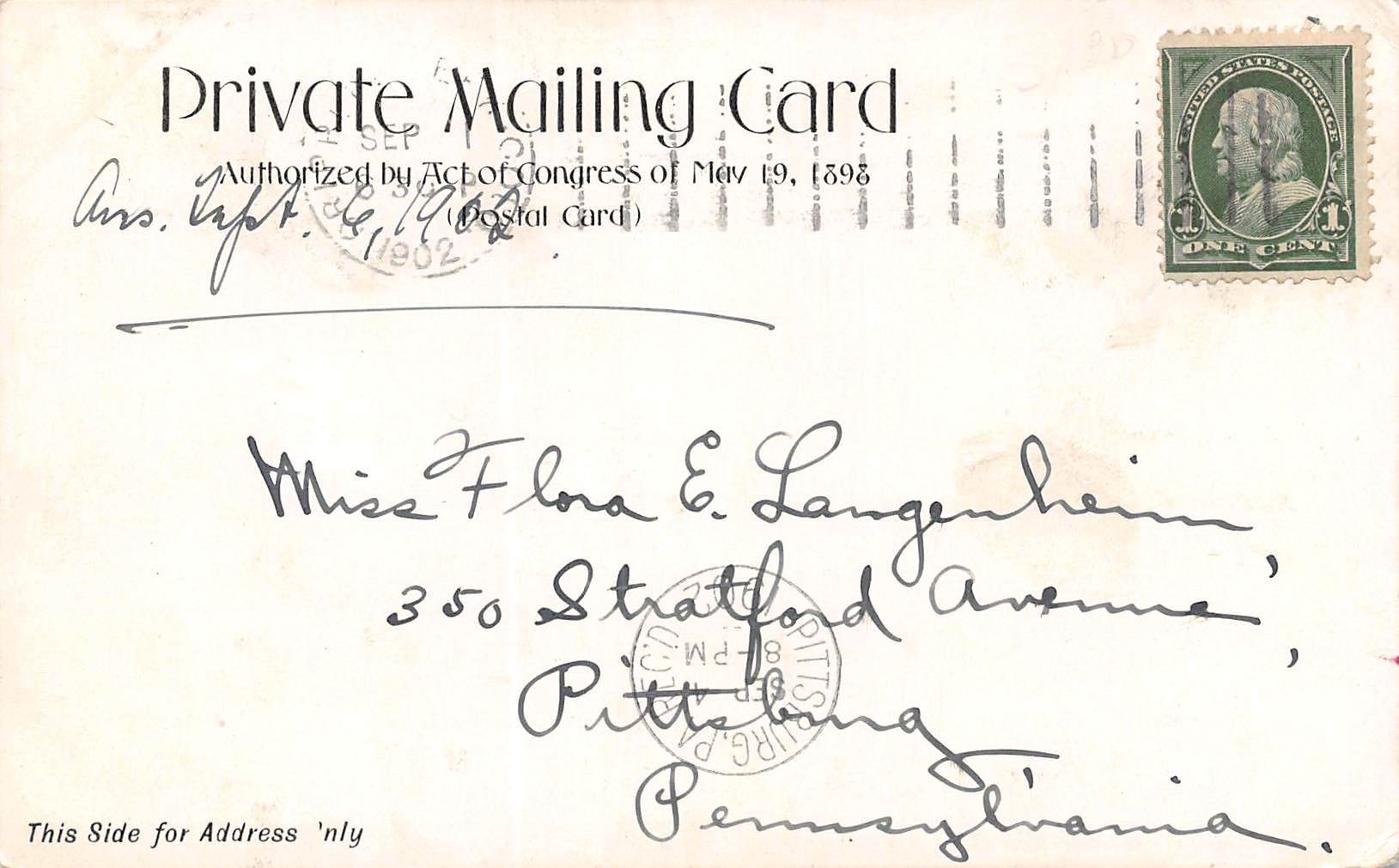 Portland Maine Town View, Private Mailing Card Vintage U11853 - Image 2