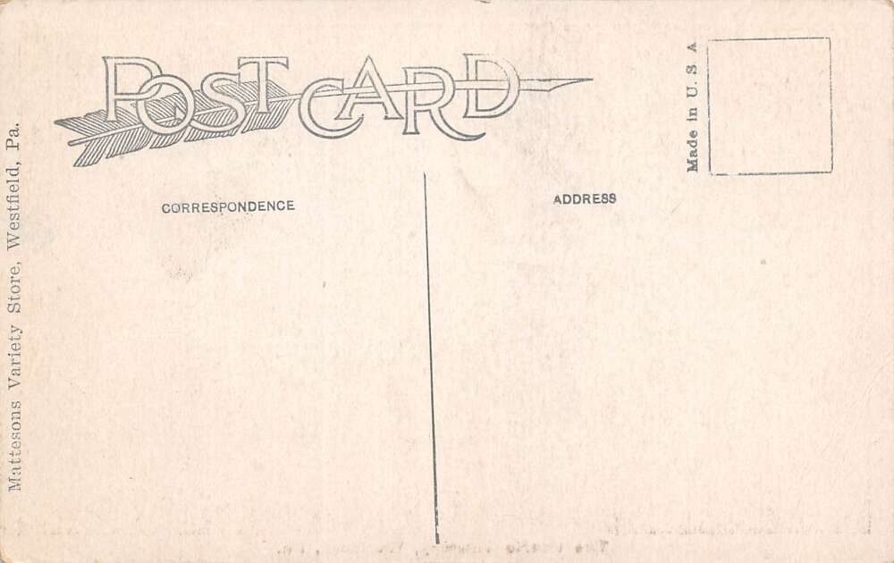 Westfield Pennsylvania The Eberle Tannery, Sky Tinted, Vintage Postcard U11953 - Image 2