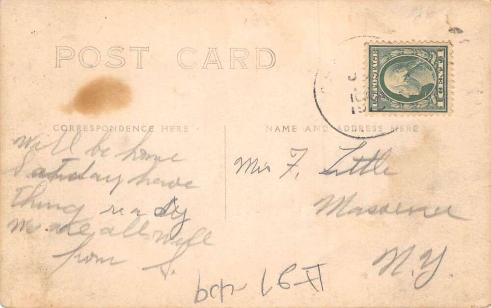 Champlain New York RC Church Real Photo Vintage Postcard AA72763 - Image 2