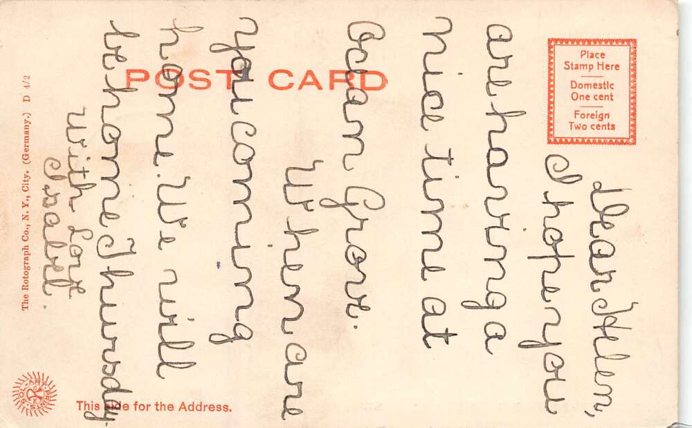 Rye New York Greetings From Oakland Beach, Sailing Scene, Vintage PC U11985 - Image 2