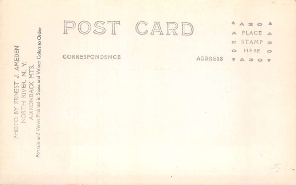 Indian Lake New York Adirondacks Scenic View Real Photo Vintage Postcard AA72783 - Image 2