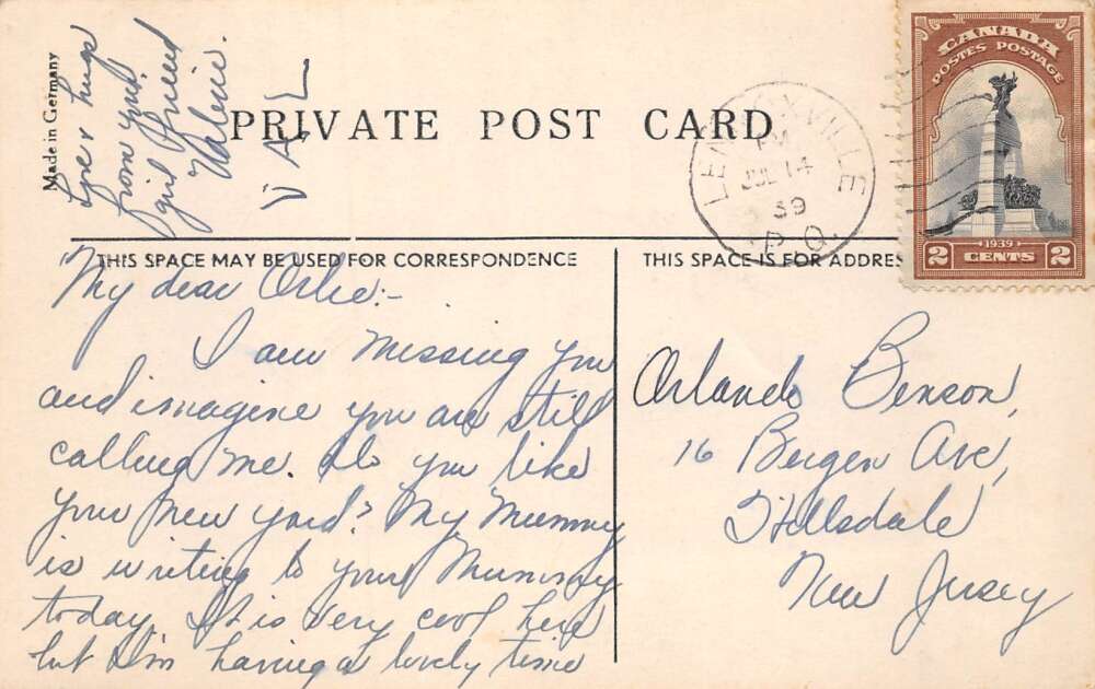 Baldwin Mills Canada Balwins Pond Pinnacle Real Photo Scenic View PC AA72804 - Image 2