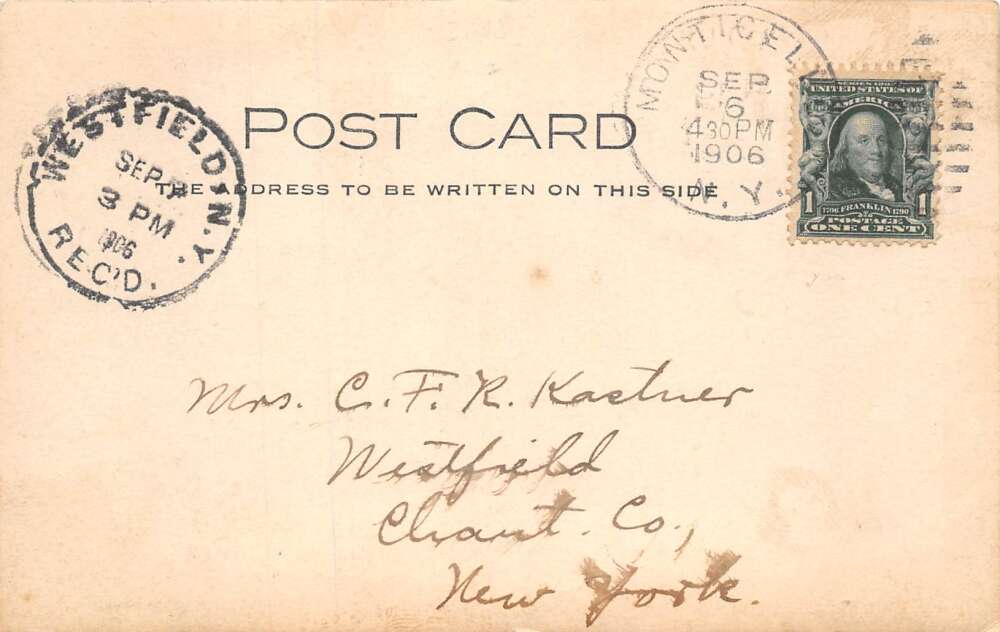 Monticello New York Residence Real Photo Vintage Postcard AA72814 - Image 2