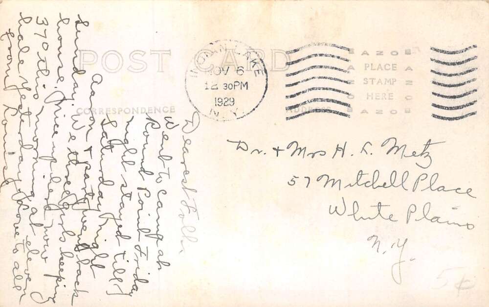 Indian Lake New York View from Bald Face Mt Real Photo Postcard AA72817 - Image 2