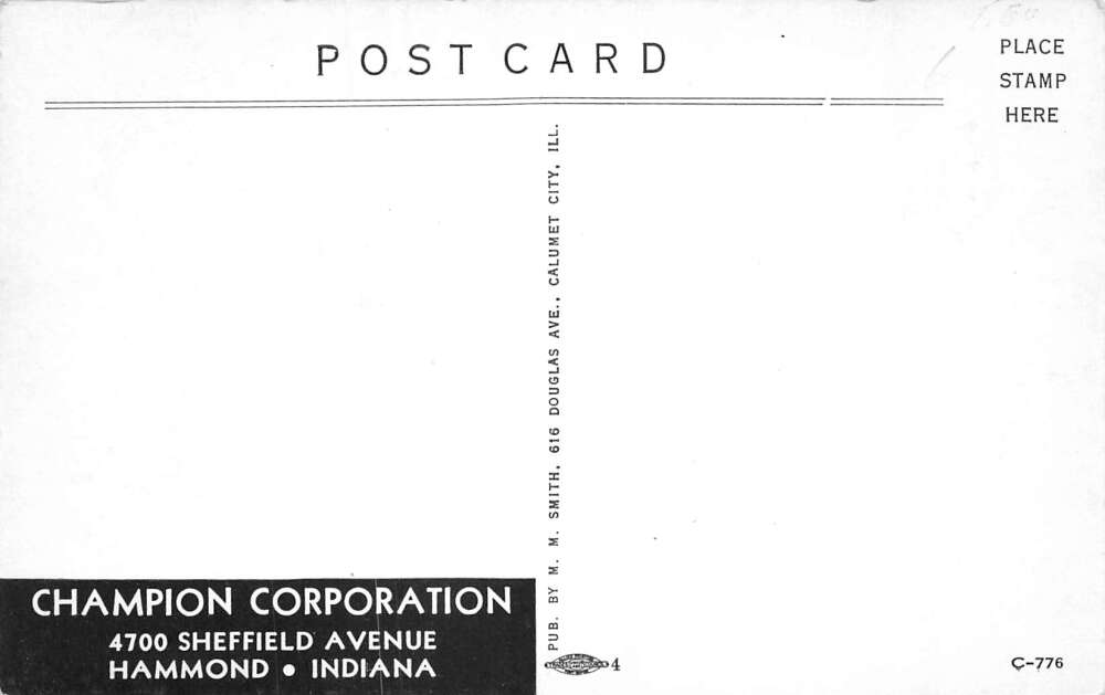 Hammond Indiana Champion Transportable Irrigation Farming Postcard AA72826 - Image 2