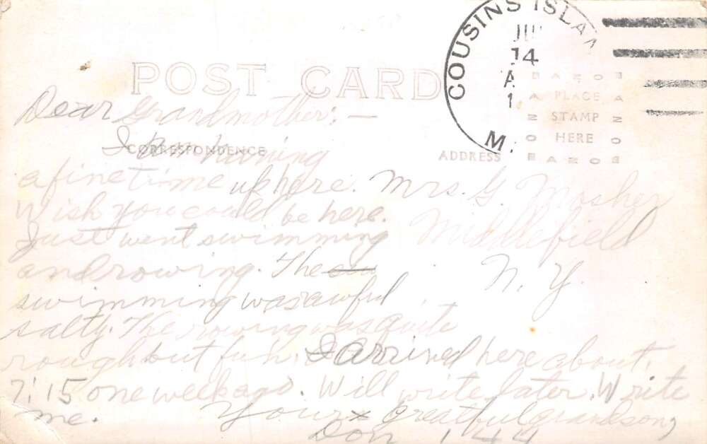 Littlejohn Island Maine from Cousins Island Bridge Real Photo Postcard AA72828 - Image 2