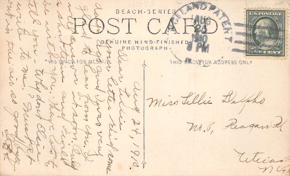 Holland Patent New York The New Town Hall Real Photo Vintage Postcard AA72849 - Image 2