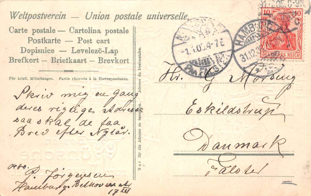 Christmas Greetings Ladies with Snowman Children Throwing Snowballs PC AA72859 - Image 2