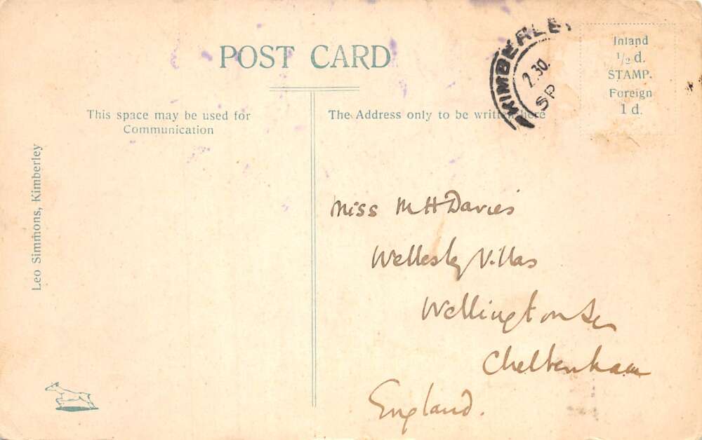 Kimberly South Africa Open Mine Vintage Postcard AA72862 - Image 2