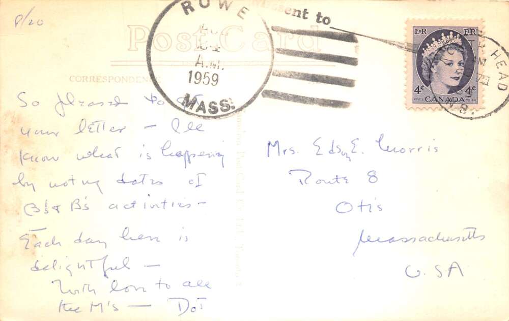 Grand Manan New Brunswick Canada Swallowtail Lighthouse Real Photo PC AA72873 - Image 2