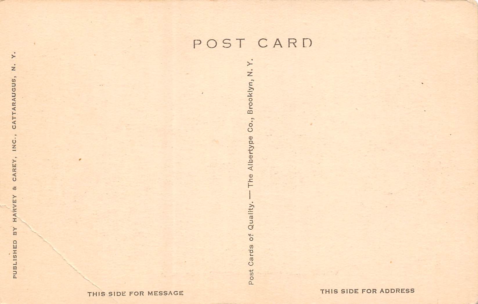 Cattaraugus New York South Main Street, B/W Lithograph Vintage Postcard U12003 - Image 2