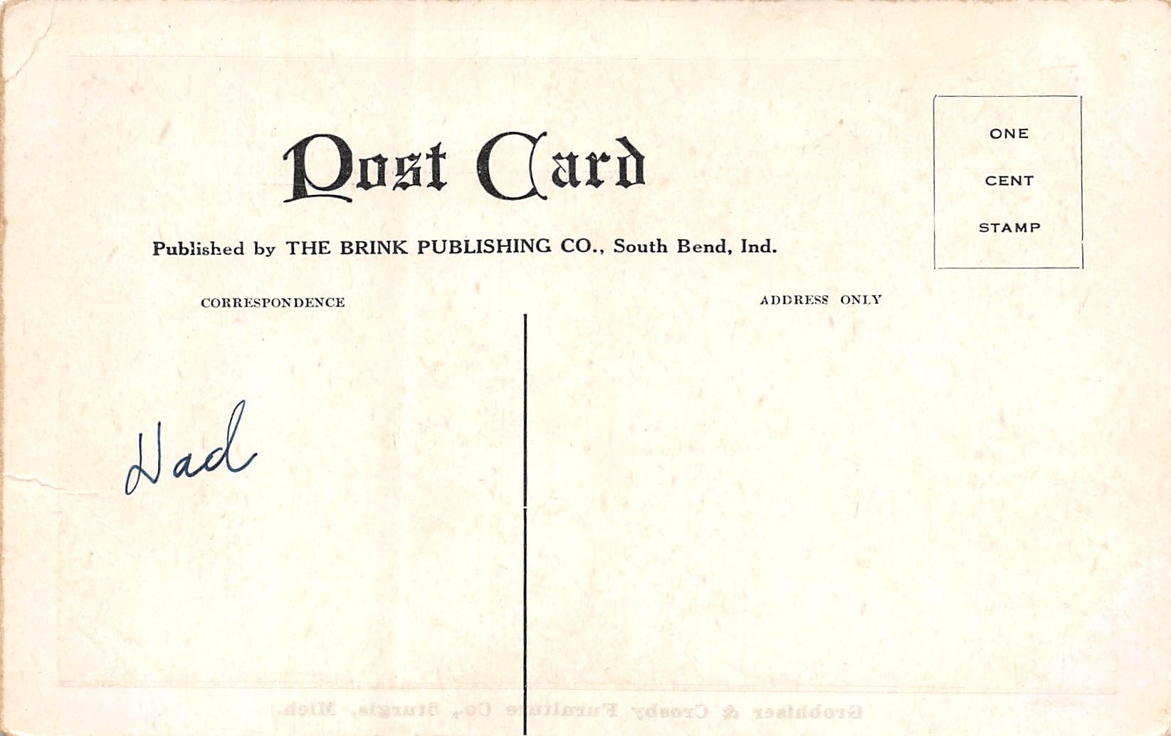 Sturgis Michigan Grobhiser & Crosby Furniture Co., B/W Photo Print PC U12015 - Image 2