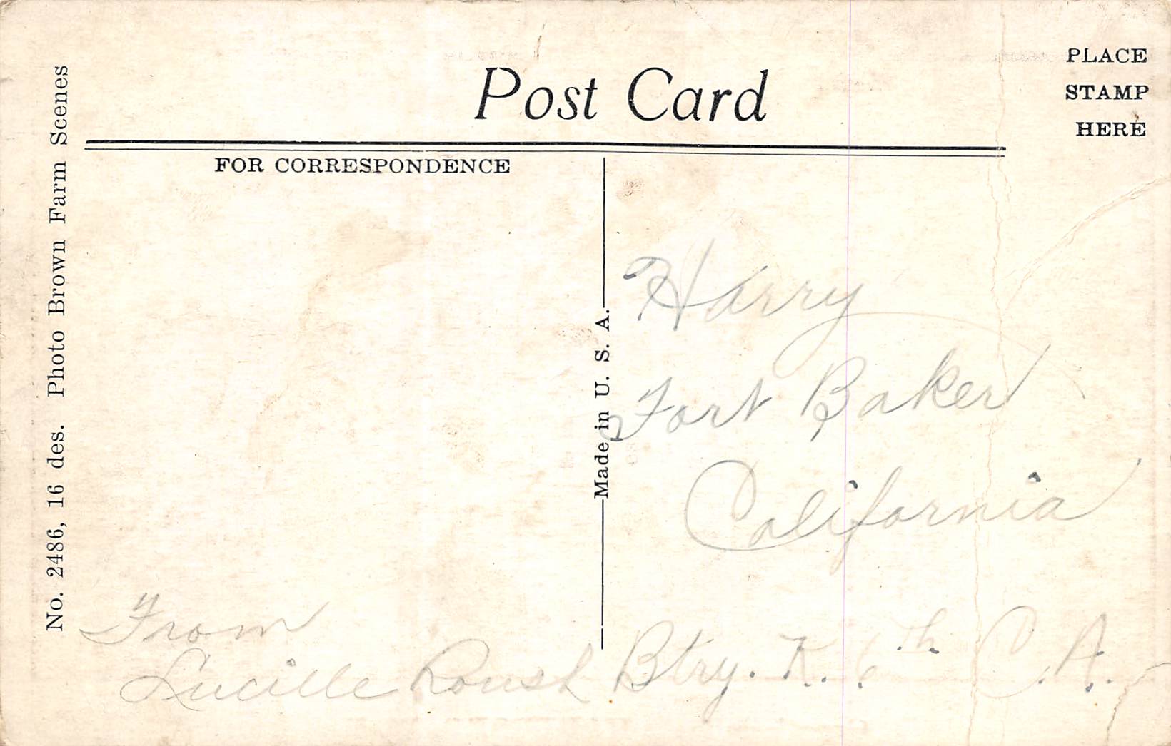 Hartford West Virginia Plowing Scene, B/W Photo Print Vintage Postcard U12051 - Image 2