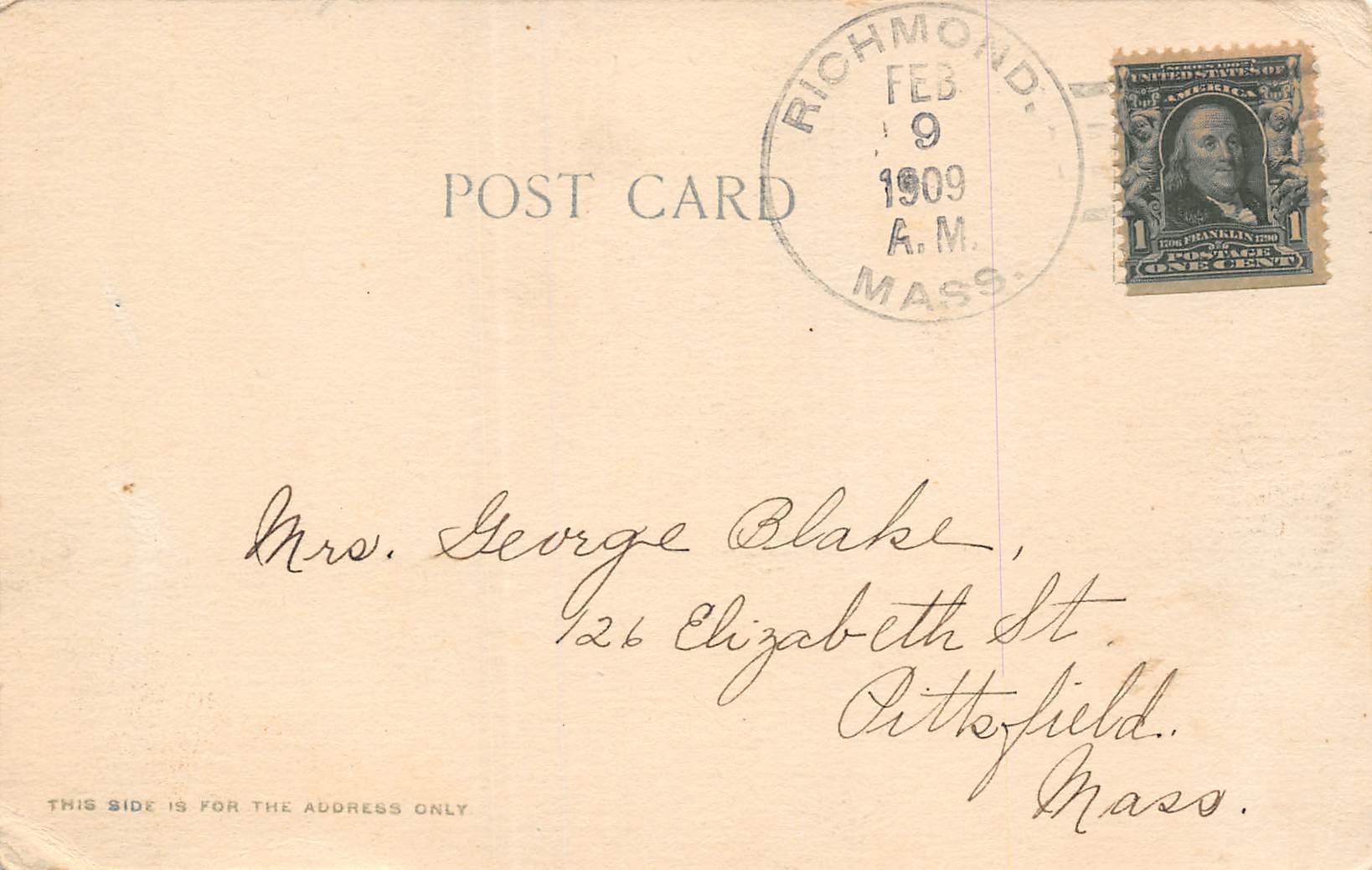 Lenox Massachusetts Laurel Lake, Undivided Back Vintage Postcard U12088 - Image 2