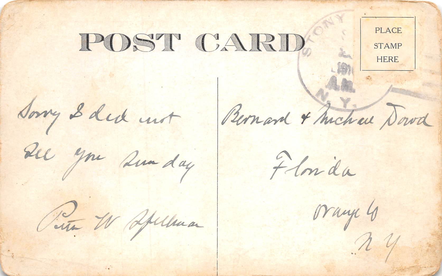 Stony Hollow New York St. John's Roman Catholic church, Vintage Postcard U12155 - Image 2