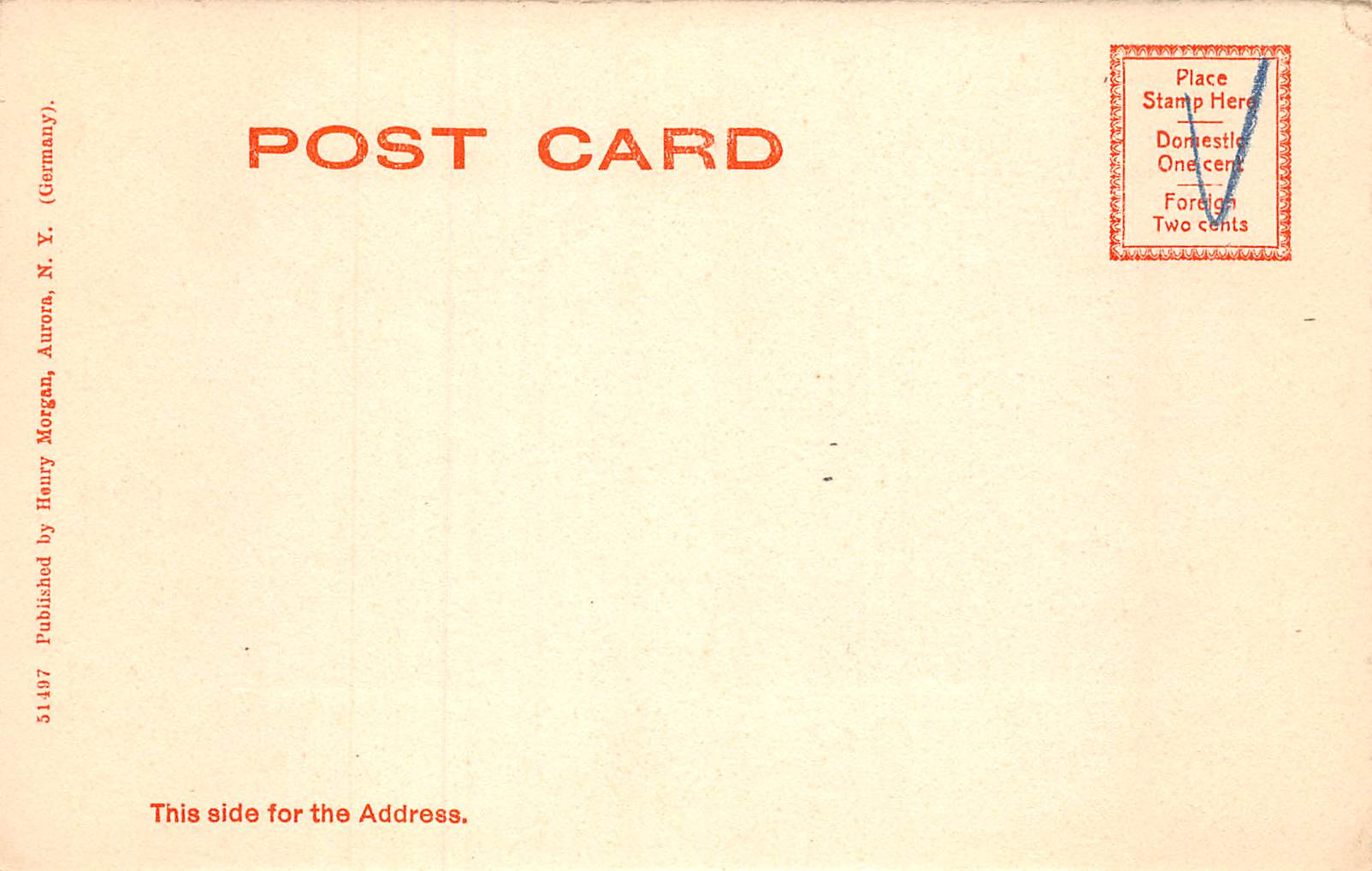 Aurora New York St. Patrick's Catholic church, Undivided Back, Vintage PC U12174 - Image 2