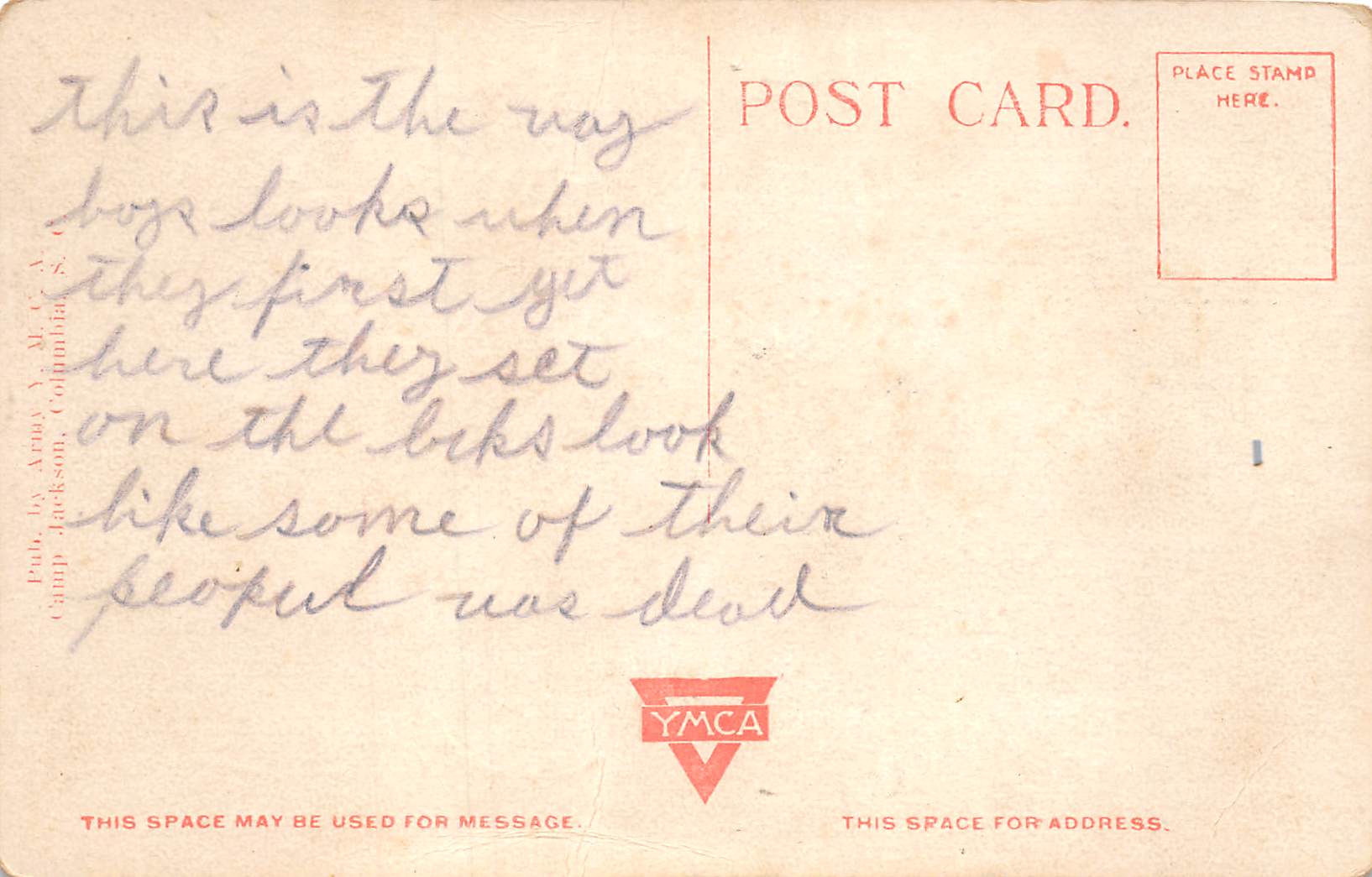 Columbia South Carolina Company Sleeping Quarters, Camp Jackson, PC U12196 - Image 2