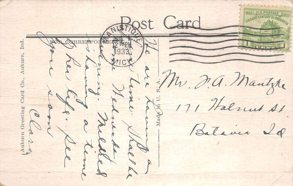 Manistique Michigan Manistique River & Water Power Sky Tinted, PC U12211 - Image 2