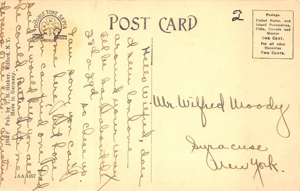 Milford New York High School, Divided Back, Vintage Postcard U12231 - Image 2