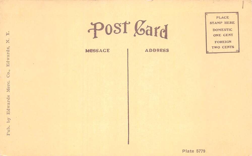 Edwards New York Canoeing On Trout Lake, Sepia Tone Photo Print Postcard U12234 - Image 2