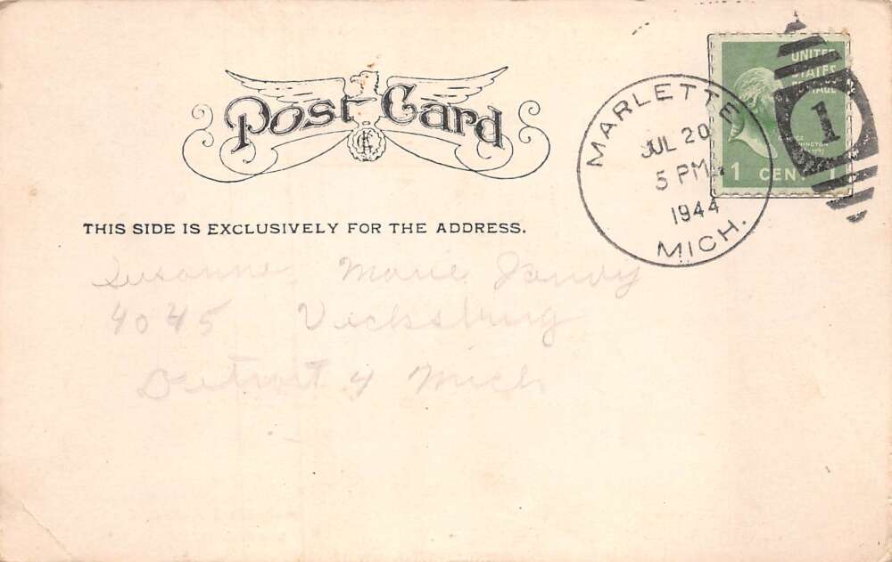 Kalamazoo Michigan Multi-Views Of Notable Town Places, Undivided Back PC U12249 - Image 2