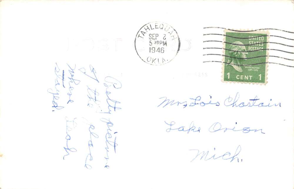 Tahlequah Oklahoma Northeastern State University Wilson Hall Real Photo AA73005 - Image 2