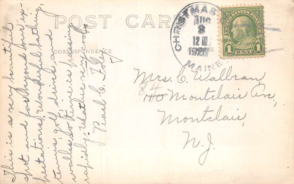 Christmas Cove Maine View from Holly Inn Real Photo Postcard AA73018 - Image 2