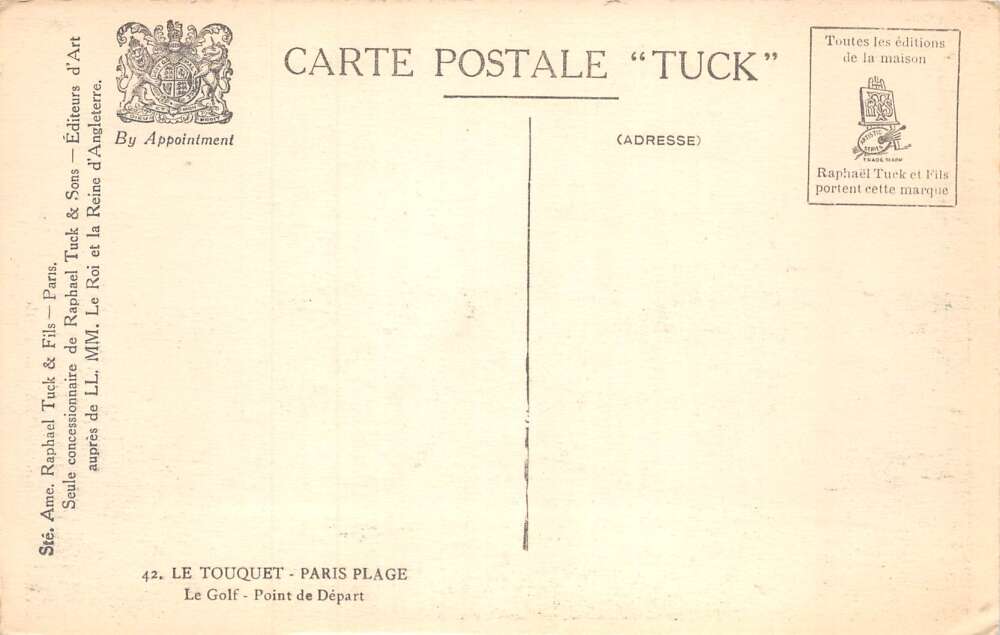 Le Touquet Paris Plage France Golf Course Point de Depart Postcard AA73034 - Image 2