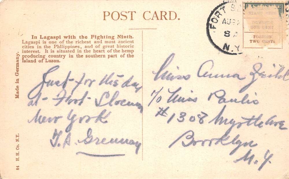 Lagaspi Philippines Military Parade Fighting Ninth Vintage Postcard AA73035 - Image 2