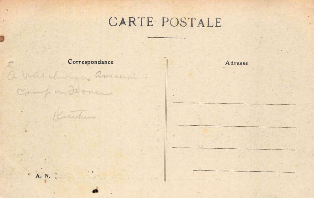 France American Military Camp Kitchen Vintage Postcard AA73049 - Image 2