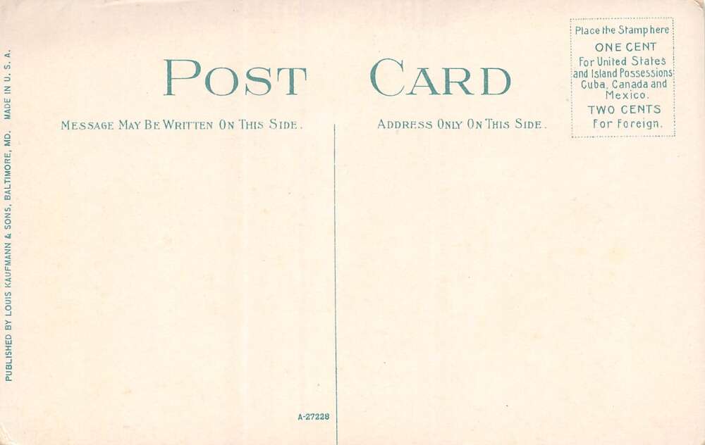 Milford Delaware New Post Office By Night, Divided Back, Vintage Postcard U12467 - Image 2