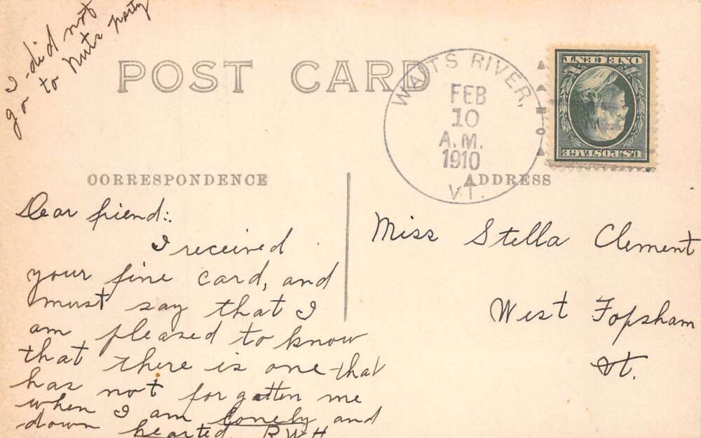 Waitsriver Vermont Street Scene Real Photo Vintage Postcard AA73225 - Image 2